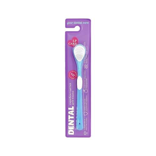 LP CARE Скребок для чистки языка DENTAL Двухсторонний