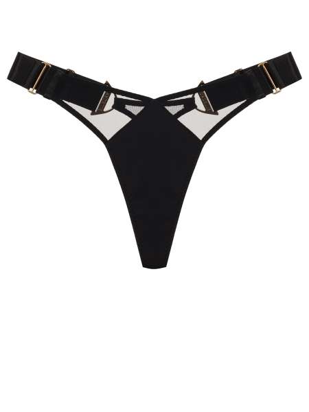 Трусы-стринг с сеткой, BORDELLE, SS25T04B SYRA WIDE STRAP THONG