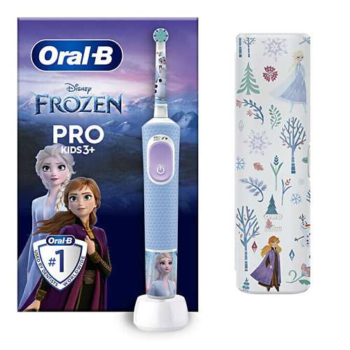 ORAL-B Детская электрическая зубная щетка Vitality Pro Kids Frozen + Дорожный футляр