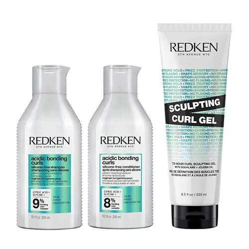 REDKEN Набор Acidic Bonding Curls Bundle: шампунь + кондиционер + гель для укладки