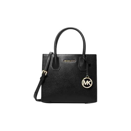 MICHAEL KORS Mercer Личи Крупнозернистая текстура Коровья кожа Сумка Средний размер Женская Черная