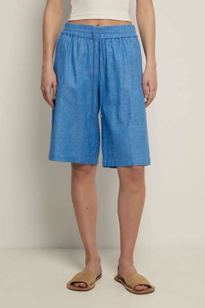 Льняные шорты женские стиля casual
