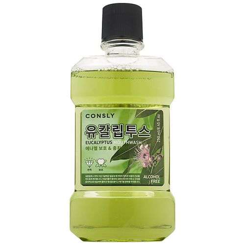 CONSLY Ополаскиватель для полости рта с ксилитом и вкусом эвкалипта Eucalyptus Mouthwash