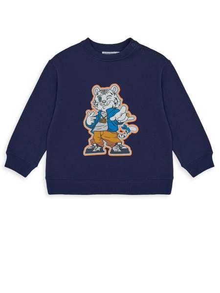 Толстовка хлопковая, MOTHERBEAR, 2B11SWJMP004-NAVY