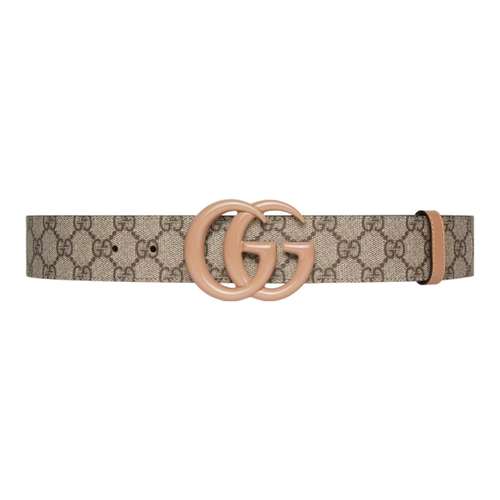 GUCCI GG Marmont Ремни из холщовой кожи Женские Коричневые Ширина 4 см