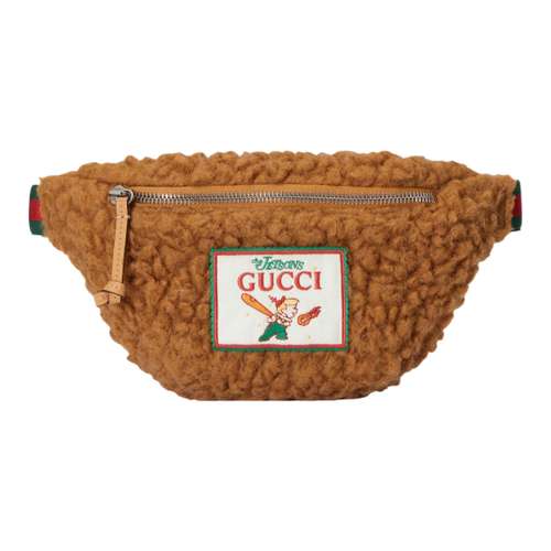 GUCCI Шерстяная поясная сумка (бандана) для детей коричневая