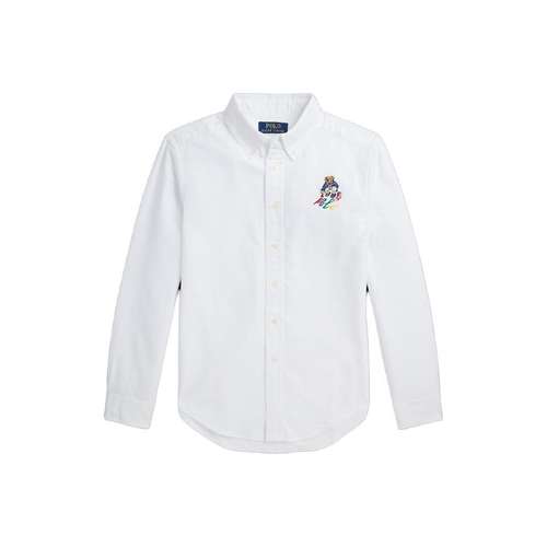 Polo Ralph Lauren Polo Bear SS24 Рубашка с узором животных весенний-осенний для подростков