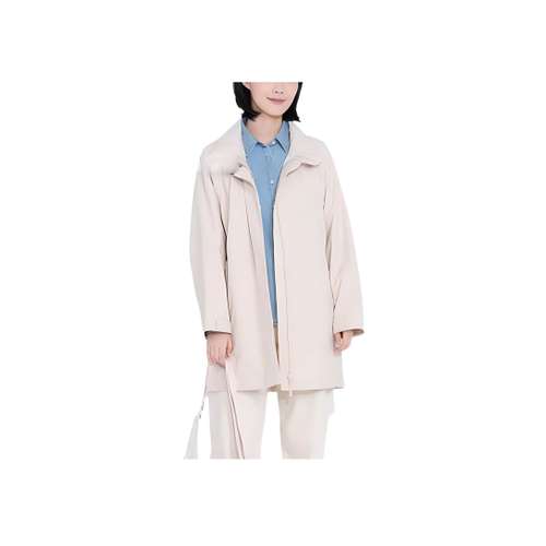 UNIQLO Пальто Женское Светло-Бежевое