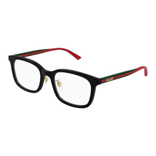 GUCCI Пластиковые квадратные очки с диоптриями Мужские Черные