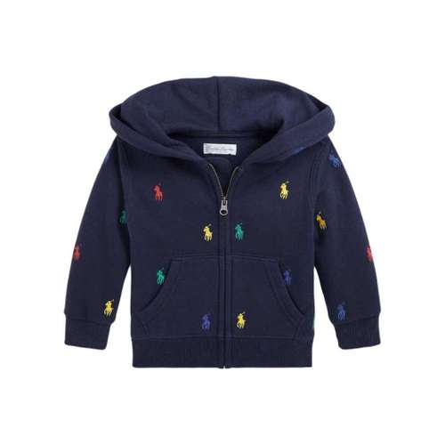 Polo Ralph Lauren Худи-ханьфу Платье FW24 Темно-синий для младенцев и малышей
