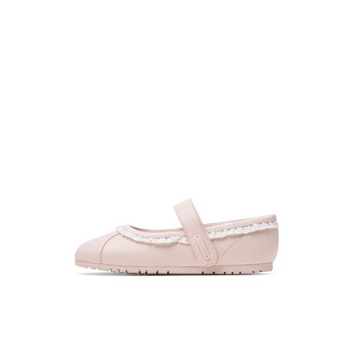 CHARLES&KEITH PU (полиуретан) Весенняя коллекция Туфли Мэри Джейн с кружевной вставкой 0,9 см Лоу-топы Детская кожаная обувь Детский