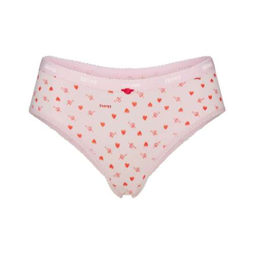 SKIMS Valentine's Day Collection SS26 Легкие хлопковые трусы-бикини с логотипом PICOT для женщин
