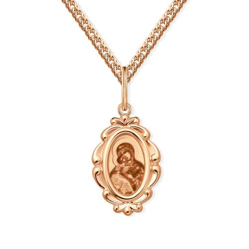 Золотая подвеска «Икона Божией Матери Владимирская»