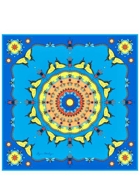 Платок шелковый Butterflies, GAYANA, 2a90st14
