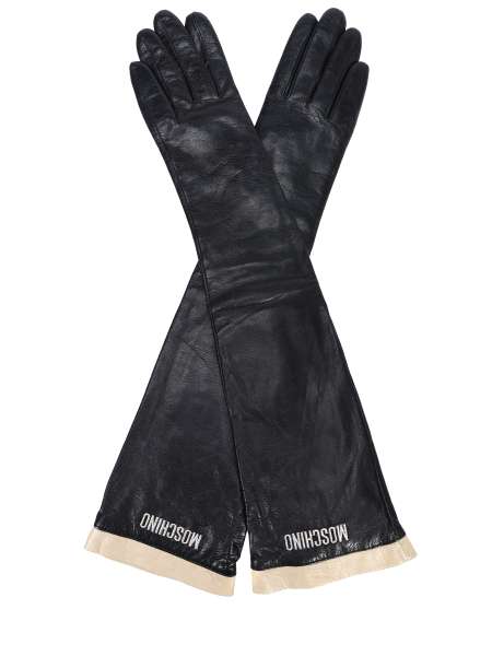 Перчатки кожаные, MOSCHINO, 218