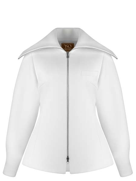 Жакет Zipper White однотонный, Y.SO, 7ДП25WH-3-06