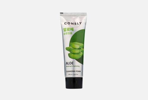 Успокаивающая кремовая пенка для умывания c экстрактом алоэ вера | CONSLY | Aloe Vera Soothing Creamy Cleansing Foam