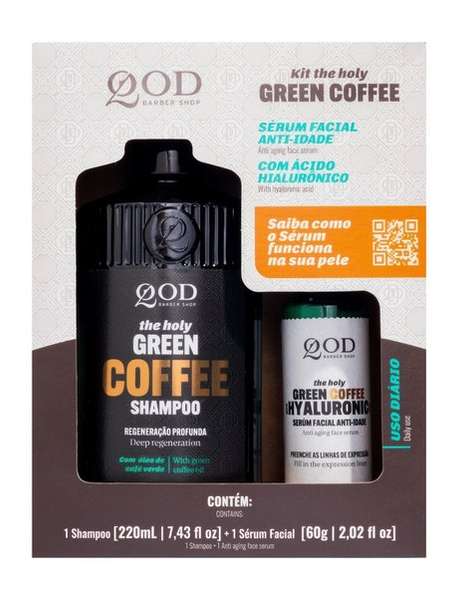 QOD Barber Shop the Holy Green Coffee Kit