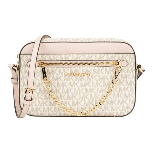 MICHAEL KORS Jet Set PVC Кожа Камера Сумка Сумка через плечо Большая Женская Розовая Белая Многоцветная