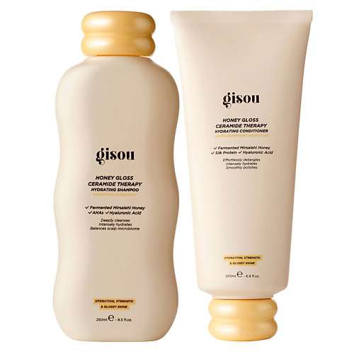 GISOU Набор для волос Honey Gloss Ceramide Cleanse Шампунь+Кондиционер
