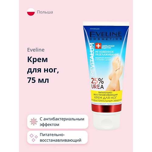 EVELINE Крем для ног REVITALUM питательно-восстанавливающий с антибактериальным эффектом