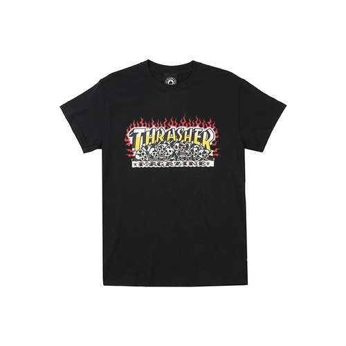 Thrasher T-Shirt US Version Unisex Black Thrasher T-Shirt Американская версия Унисекс Черный