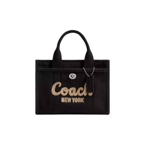 COACH Cargo Холст с Сатиновой Сумкой через плечо Маленькая Сумка для женщин Черный