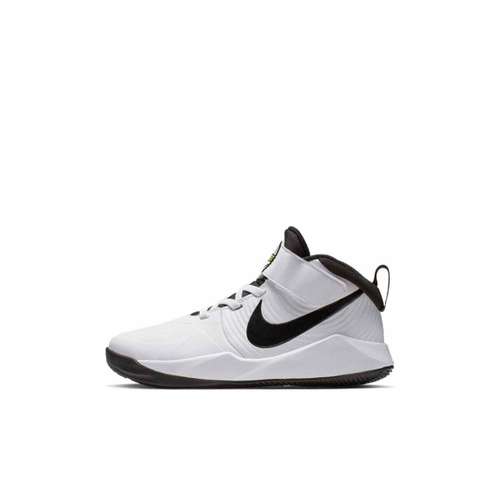 Nike Team Hustle D 9 Устойчивые к истиранию MID Топ Детские Баскетбольные Кроссовки Черно-Белые Для детей от 3 до 7 лет