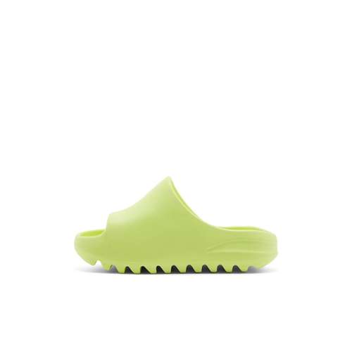 Adidas Originals Yeezy Slide противоскользящие детские домашние тапочки неонового зеленого цвета для дошкольников