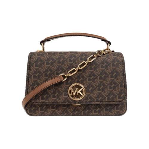 MICHAEL KORS Delancey Холст и Кожаная Сумка через плечо Унисекс Коричневая