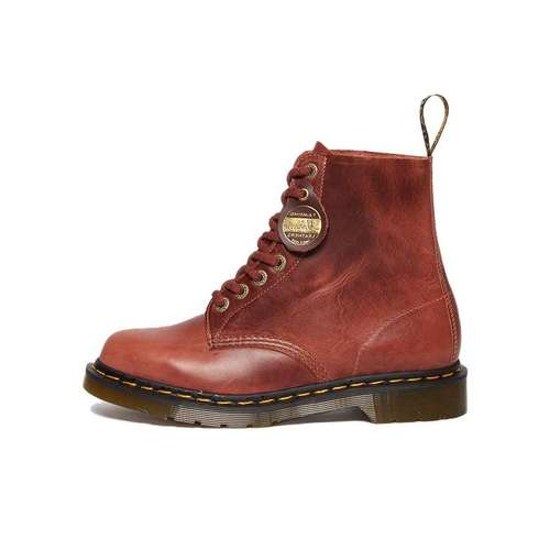 Dr.Martens 1460 Кожаные Короткие Армейские Ботинки Унисекс Красные Коричневые