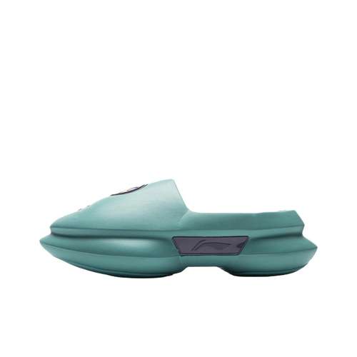 Li NING WADE SLIDE Резиновая подошва Без специальных функций Домашние тапочки Мужские Зеленый Фиолетовый