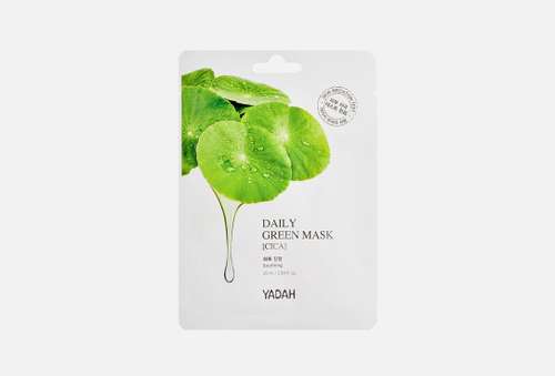Успокаивающая маска на тканевой основе с центеллой азиатской | Yadah | DAILY GREEN MASK-CICA