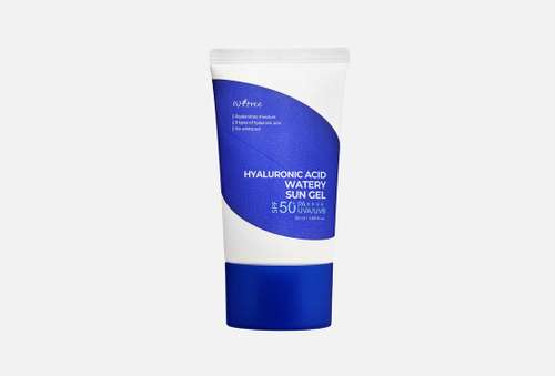 Солнцезащитный увлажняющий гель для лица SPF 50+ | IsNtree | HYALURONIC ACID WATERY SUN GEL