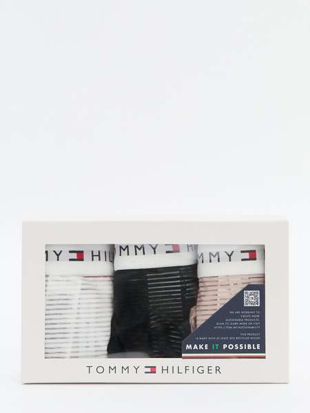 Женские трусы 3 шт. TOMMY HILFIGER (нейлон/эластан) 3 PACK MESH BIKINI