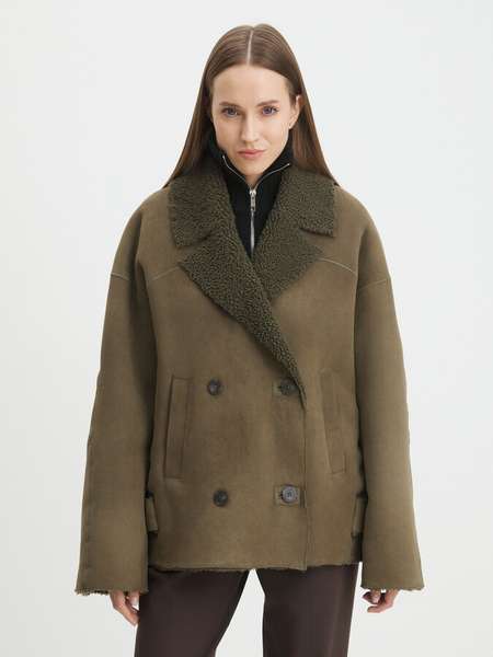 Женская дубленка  MAISON DAVID (натуральная замша дубльфас)