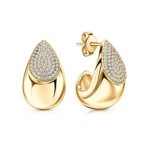 Серьги из серебра с фианитами