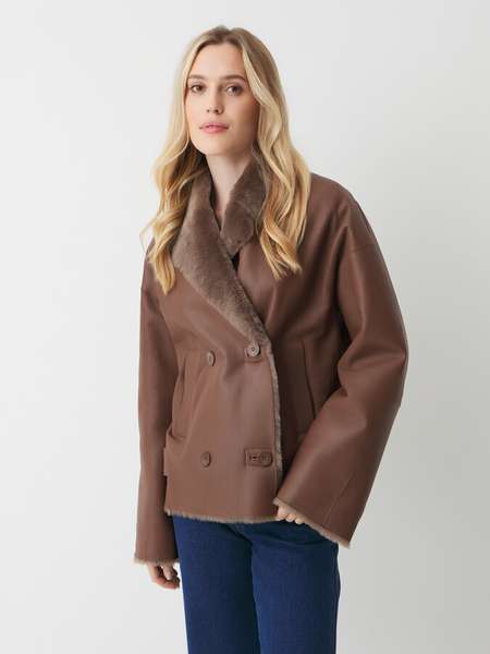 Женская дубленка  MAISON DAVID (натуральная кожа дубльфас)