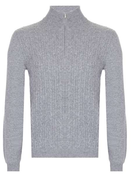 Джемпер кашемировый, BERTOLO LUXURY MENSWEAR, 200094/002062/0567 Плетенка,