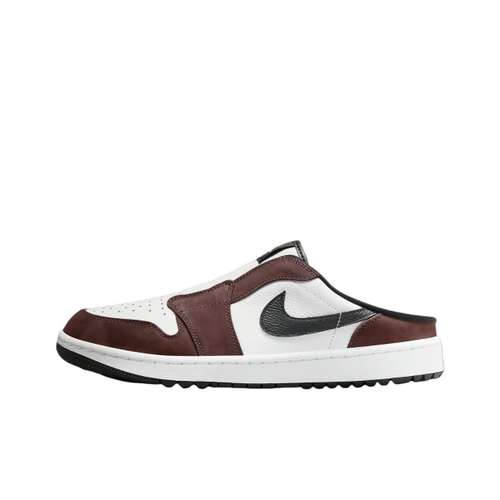Jordan Air Jordan 1 Кожа Дышащий Низкий Верх Повседневная Обувь Мужская Коричневый Белый