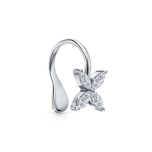 Серебряная серьга с фианитами