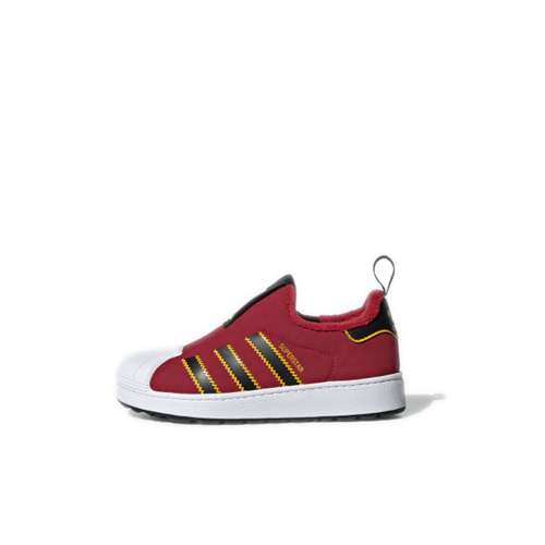 Adidas Originals SUPERSTAR 360 Устойчивый к истиранию Дышащий Низкий Верх Детская Обувь для Скейтбординга Красный Черный