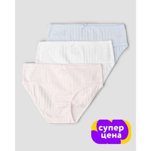 Трусы 3шт для девочек:Разноцветный:134-140