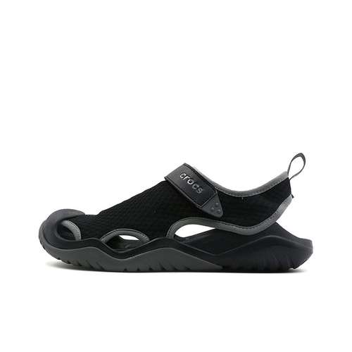 Crocs Дышащие Легкие Быстросохнущие Спортивные Тапочки Мужские Черные