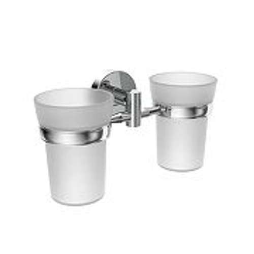 Стакан для зубных щеток D-Lin D212100 двойной цвет Хром