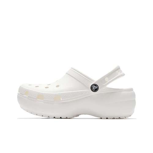 Crocs Classic Platform Clog ЭВА Сабо 4,1см Женские Белые