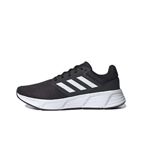 Adidas Galaxy 6 Ткань Дышащий Низкий Топ Беговые Кроссовки Мужские Черно-Белые
