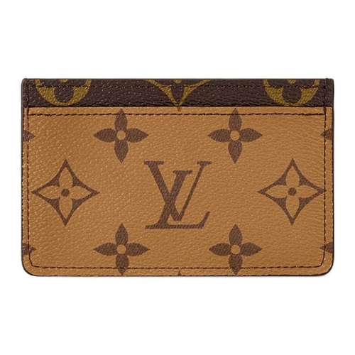 LOUIS VUITTON Покрытый холст Картхолдер Картхолдер Женский Коричневый