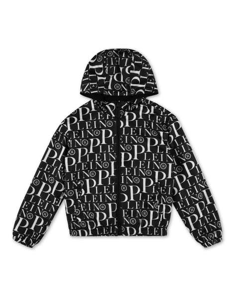 Пуховик с принтом, PHILIPP PLEIN, PABC-BRB0248-PNY002N_0201