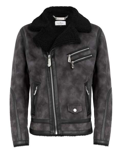 Дубленка из экомеха, PHILIPP PLEIN, LAEC-MRB3073-PTE003N_02